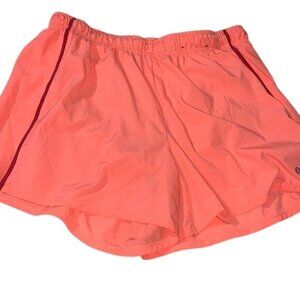 Xersion Womens L Coral Mid-Rise Running Shorts With Elastic Waist & Inner Lining